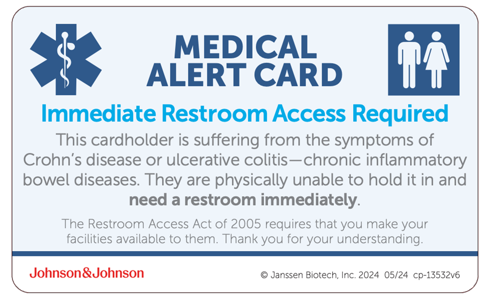 Bathroom access card